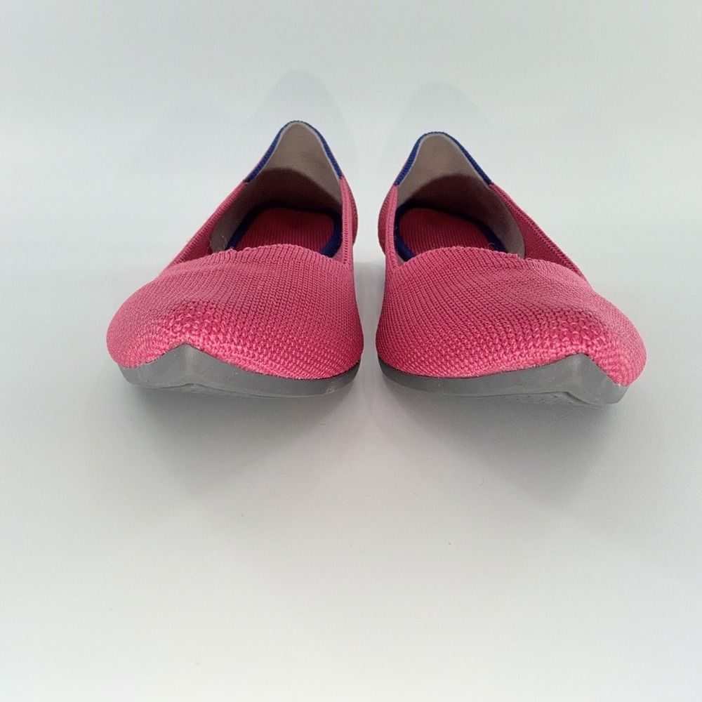 Rothy's The Point Flats Hot Pink Barbiecore Dopamine Modern Preppy Balletcore - Picture 4 of 14